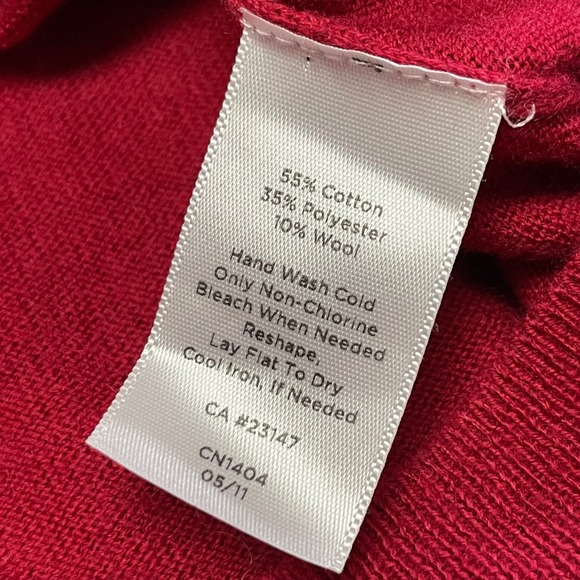 Talbots Red Ruffled Cardigan - Picture 12 of 13